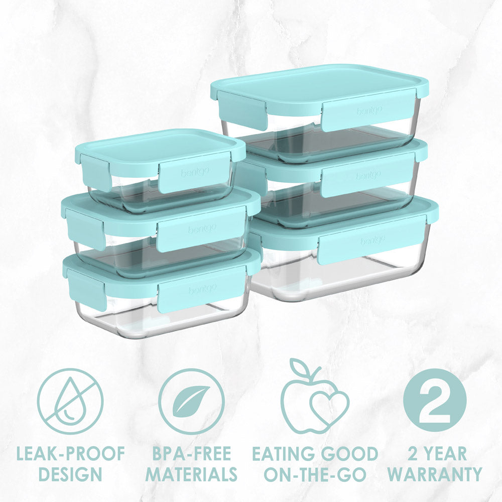 Bentgo Glass Leak-Proof Food Storage Set (12-Piece) - Image 3