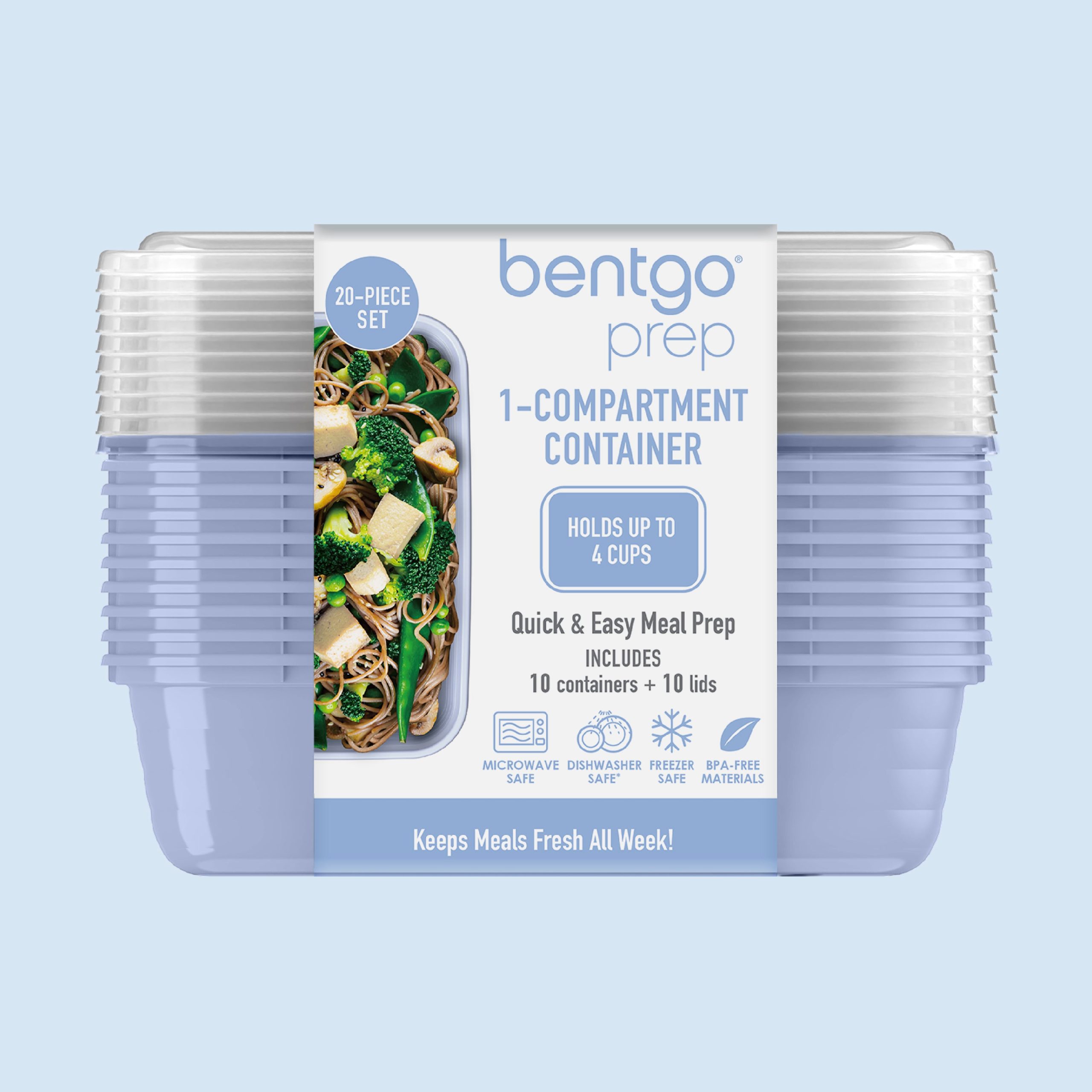 Bentgo Prep 1-Compartment Meal Prep Containers (20-Piece) - Image 16