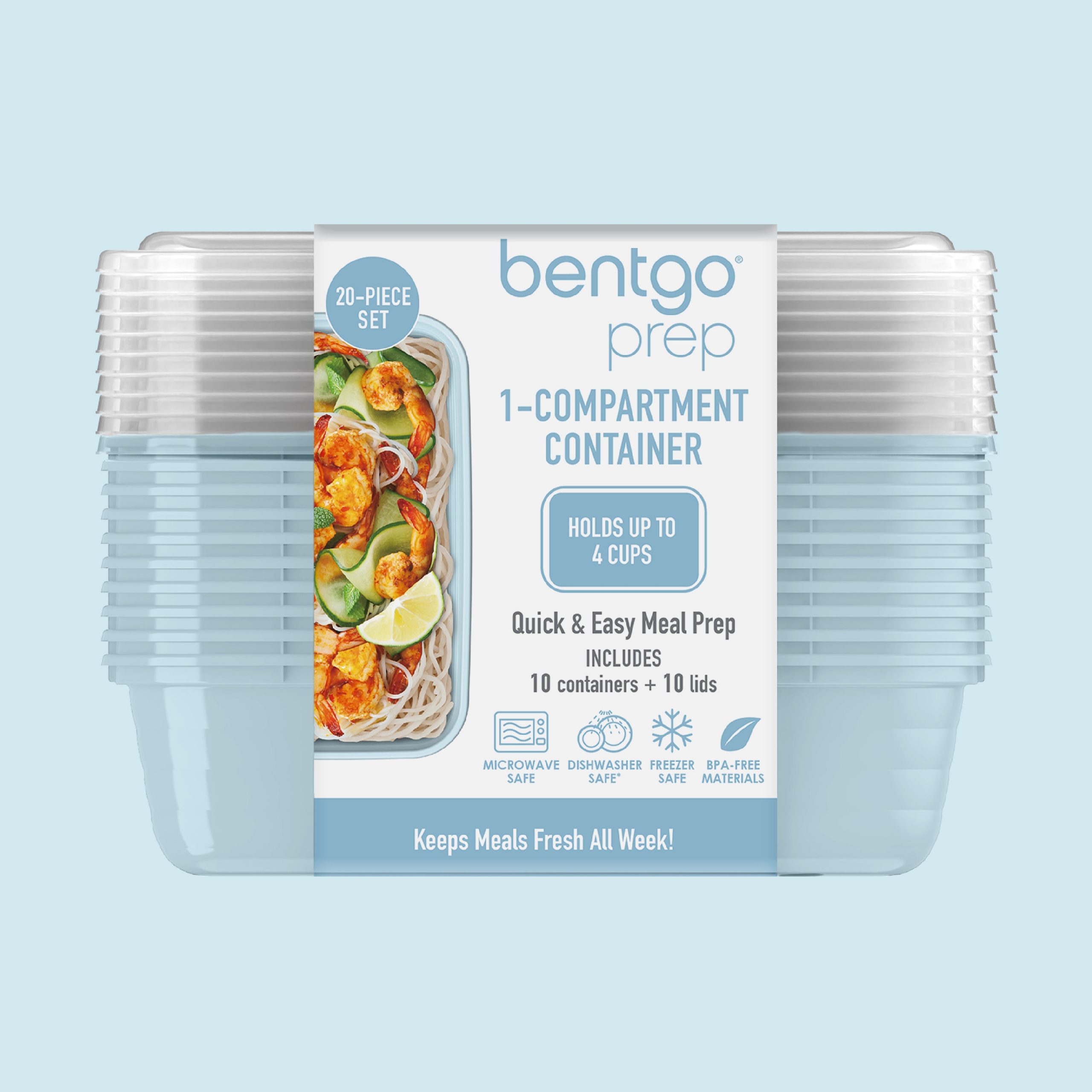 Bentgo Prep 1-Compartment Meal Prep Containers (20-Piece) - Image 24