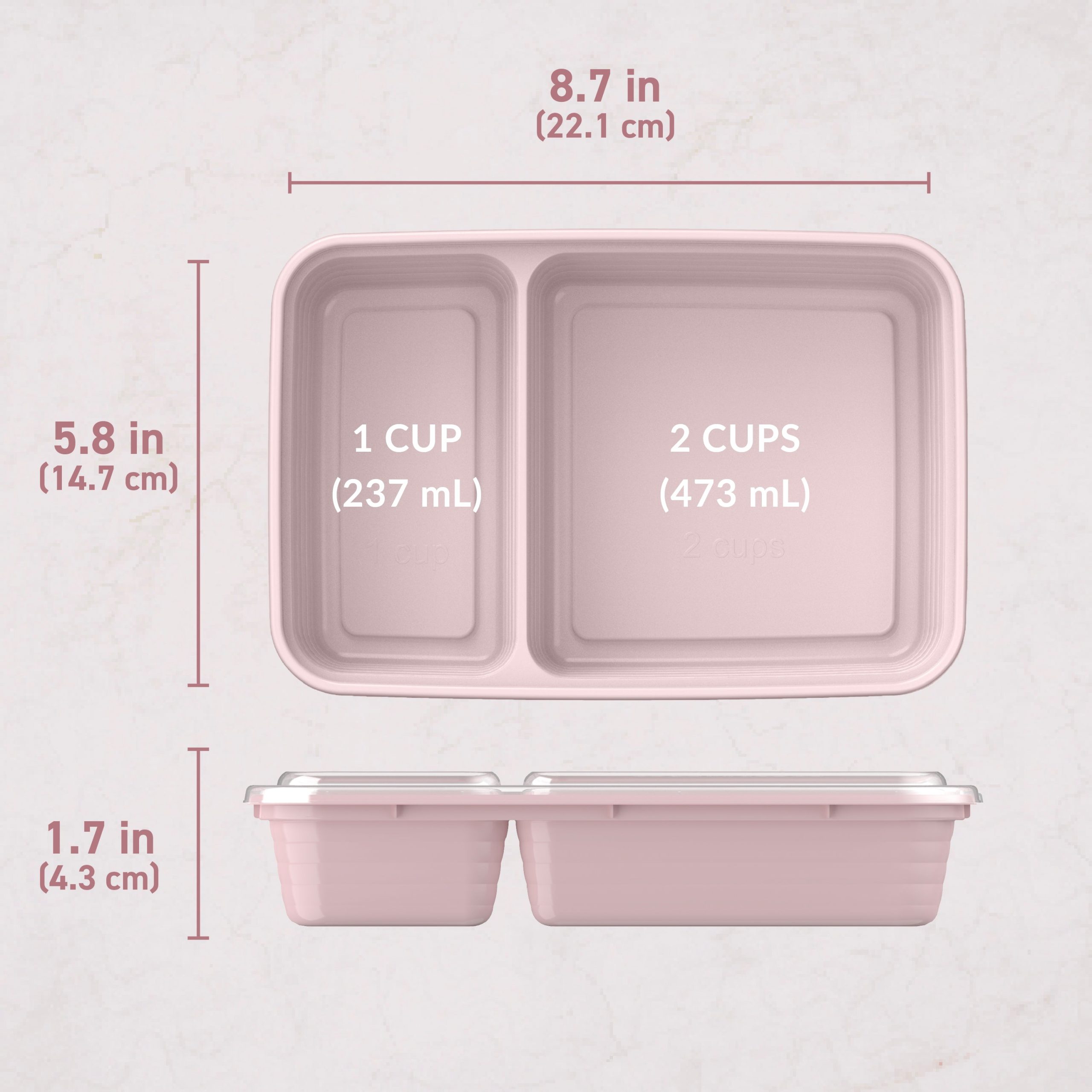 Bentgo Prep 2-Compartment Meal Prep Containers (20-Piece) - Image 7